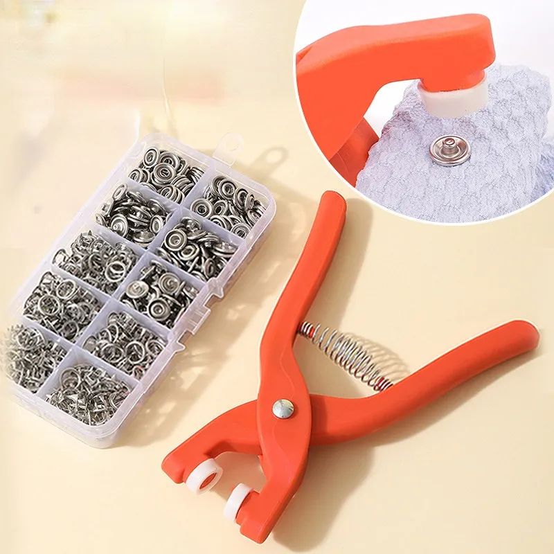 4 pieces 1Pc Plier Tool Plastic Snap Button Kit Clothing Sewing Buttons Installation Tool Sewing DIY Craft Accessries