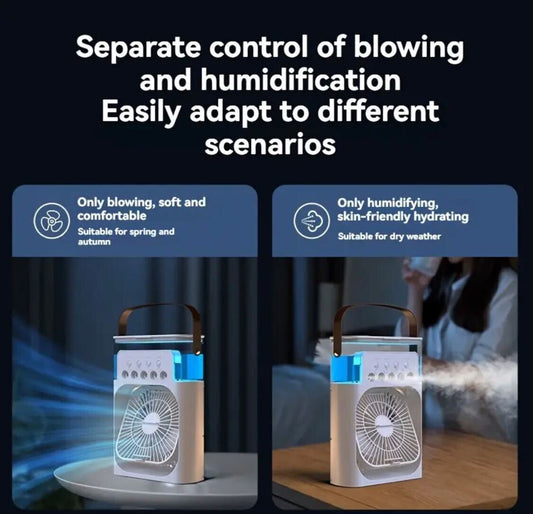 Large Capacity Portable Air Conditioner Fan with USB Power - Quiet Design, 5-Speed Adjustable Wind Speed, Humidifier Feature, Ideal for Home, Office & Car Use, Made in China, Air Conditioner Portable.