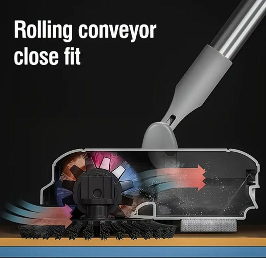 4 pieces Multi-Function Manual Broom and Vacuum Combo – Long Handle Design with Automatic Deep Cleaning System for Efficient Sweeping, Mopping, and Dusting – Suitable for Hardwood Floors, Tile Surfaces, Kitchens, and Offices, Ideal for 5 Rooms.