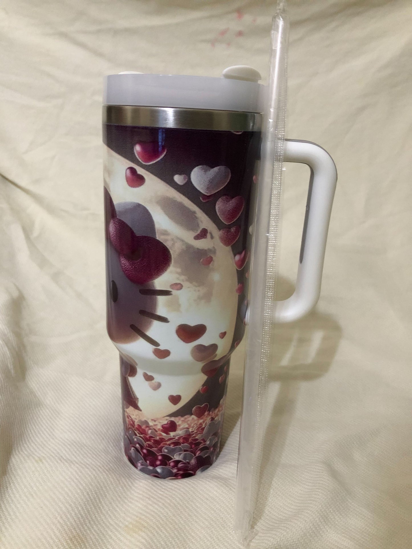 40oz Insulated Stainless Steel Mug – Double-Wall Vacuum Cup with Lid & Straw | Spill-Proof, Non-Slip Handle | Hot/Cold Travel Mug for Home, Office, Cafe, Hiking | Durable 304 Steel | Handwash Only