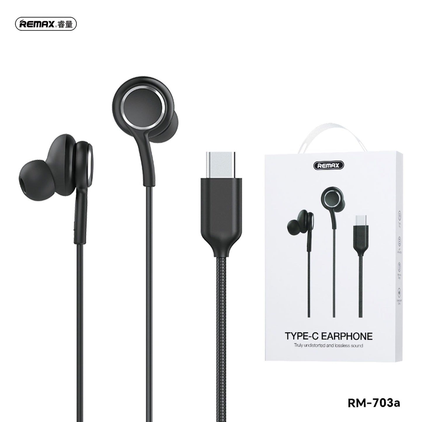 2 pieces Remax Rm-703a Type C Lightweight Handfree
