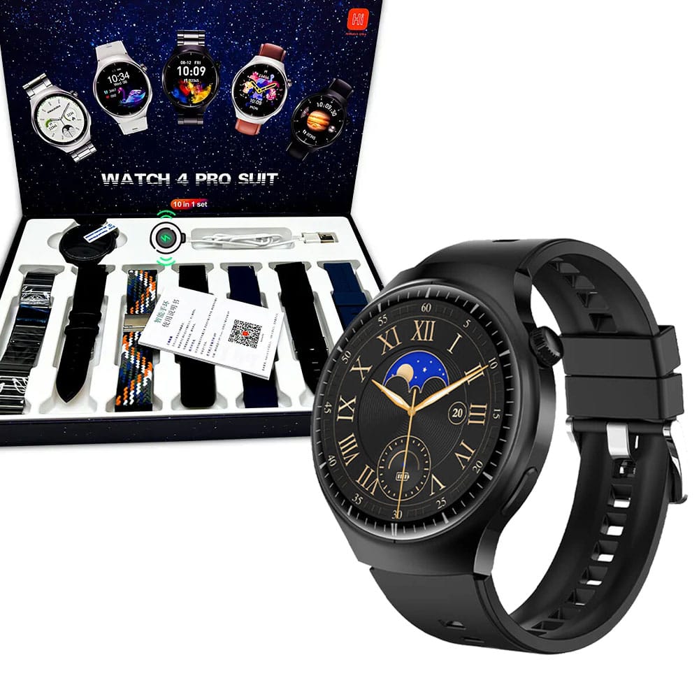 Watch 4 Pro Suit Smartwatch With 7 Straps High Definition Color Screen Healthy Monitoring Custom Dial With Hiwatchpro App