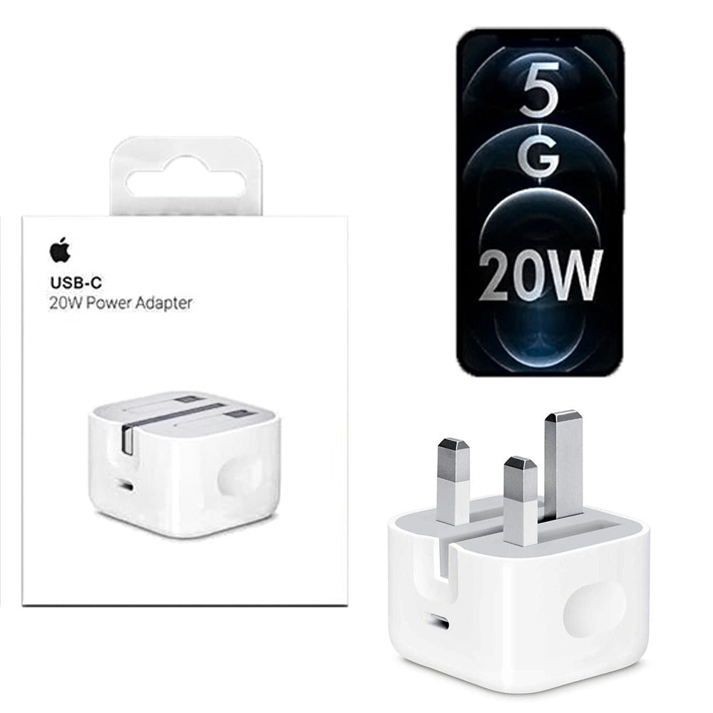 2 pieces Iphone Usb-c Pd 20w Power Adapter Charger 3 Pin (uk Pin)