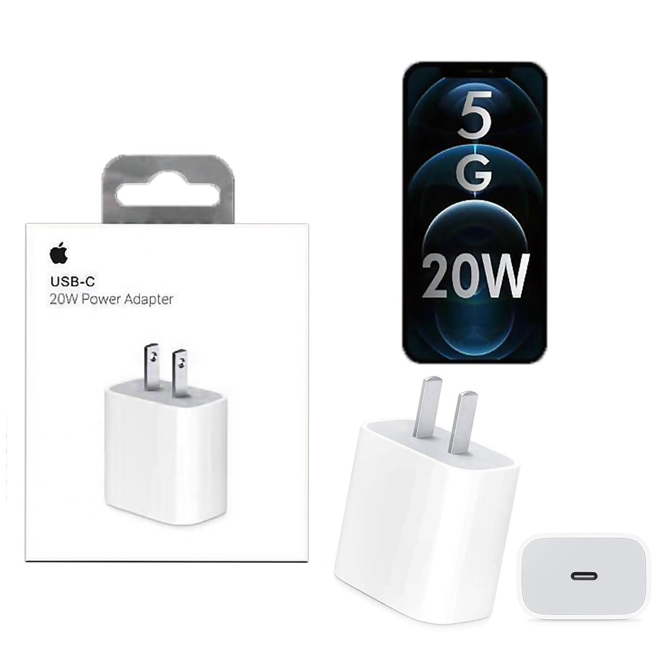 2 pieces Iphone Usb-c Pd 20w Power Adapter Charger 2 Pin (usa Pin)