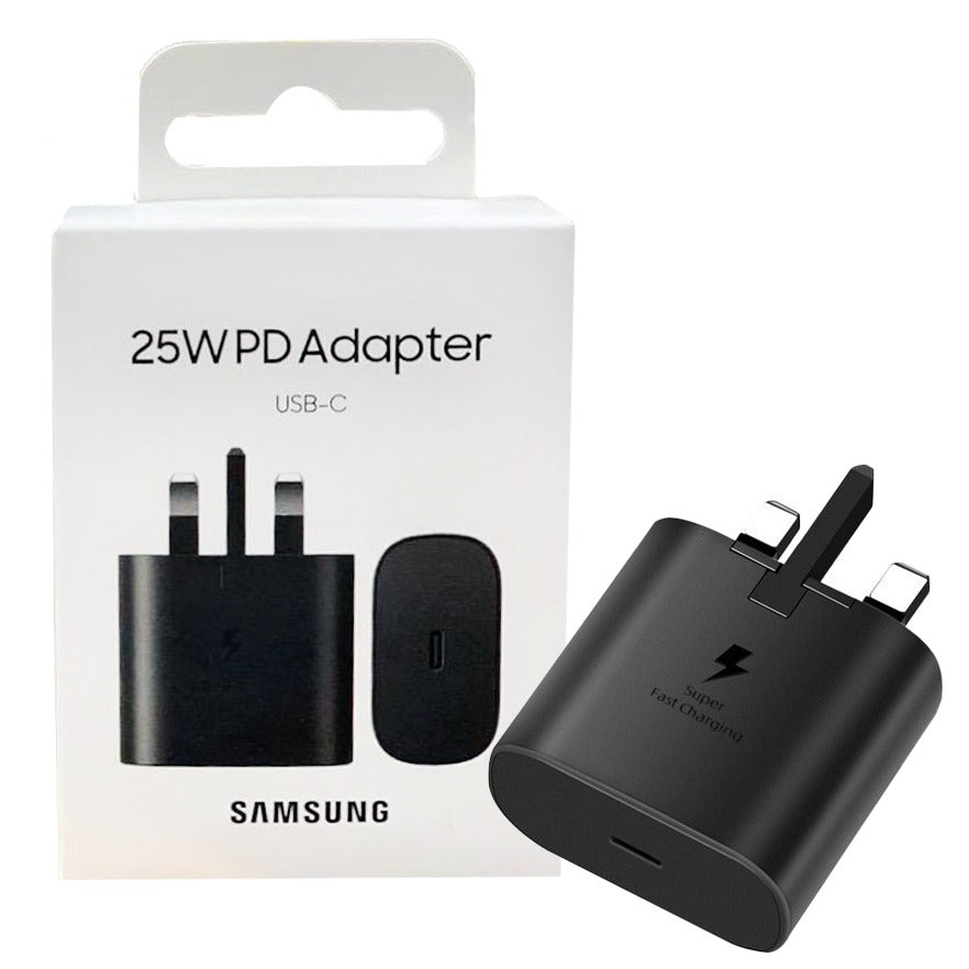 2 pieces Samsung 25w Uk Pin Original Pd Adopter Usb-c