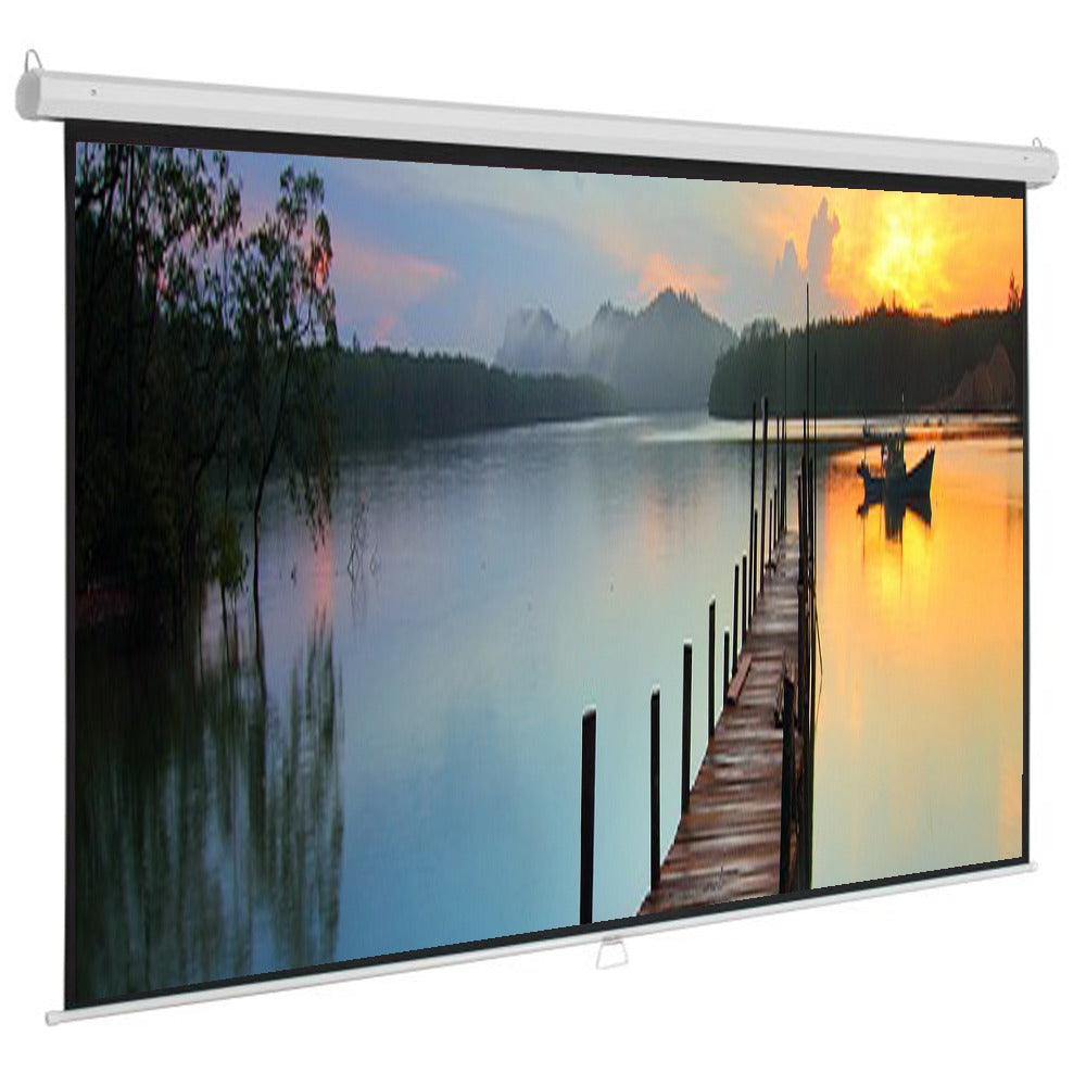 Projector Screen 150 Inch Manual 8x10 Feet 4:3mw Speed-x