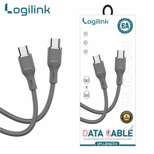 3 pieces Logilink Type C To Type C Silicone Fast Charging Data Cable 1m (1 Year Warranty)