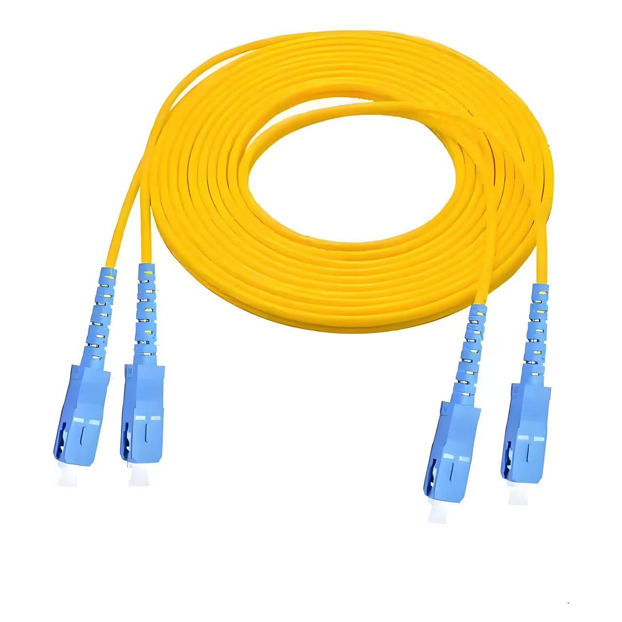 2 pieces Fiber Patchcord Sc/upc Sm Duplex Dual Core Optical Cable 5m
