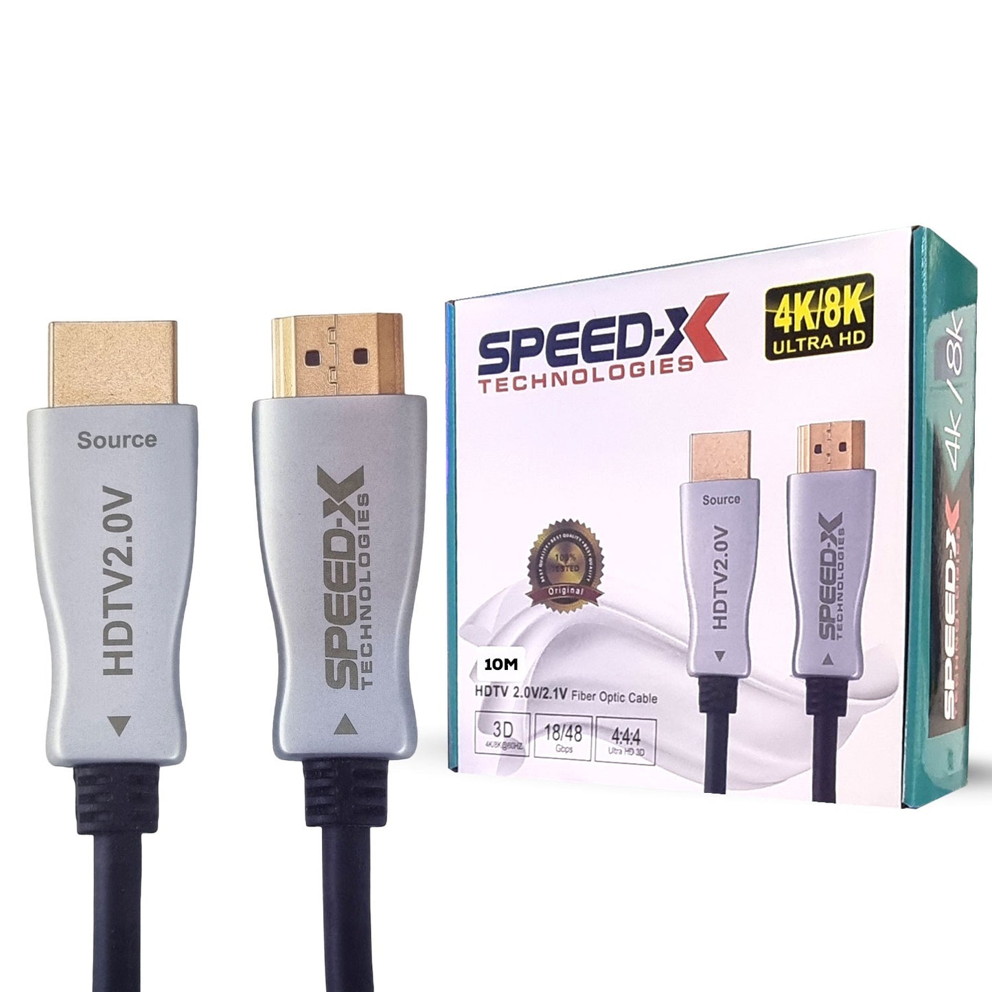 Speed-x 10m Fiber Hdmi Cable 2.0/2.1 Aoc(active Optical Cable) 30awg Copper Support 4k 8k Uhd