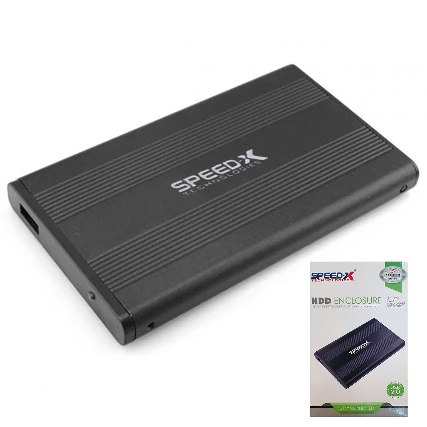 2 pieces New Speed-x Hard Disk Hdd 2.5 Inch Case 2.0 Metal Body