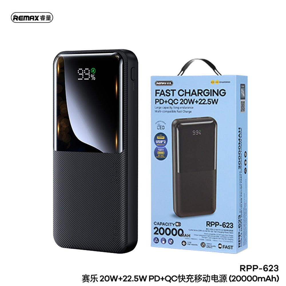 Remax Rpp-623 Power Bank 20000mah 20w+22.5w Pd+qc Black