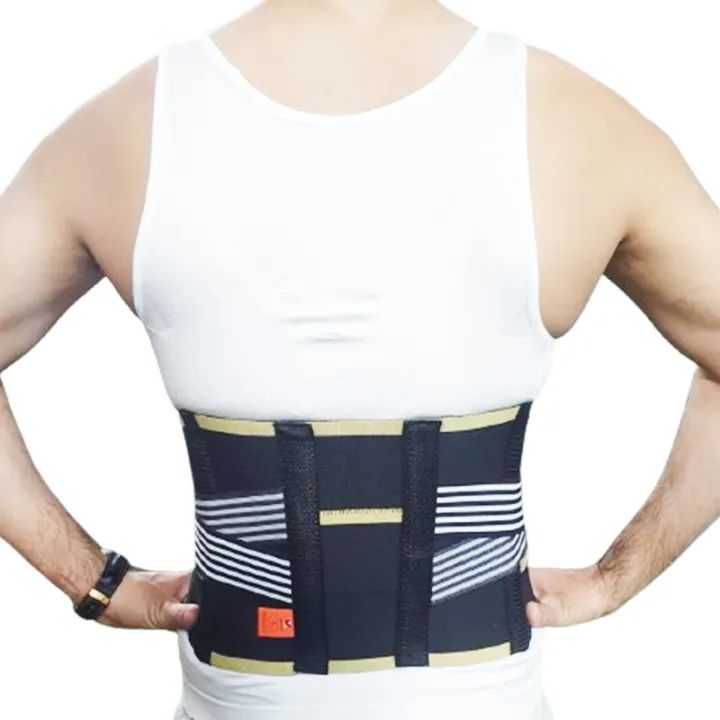 2 pieces Adjustable Back support Belt for lower back pain Relief with Steel Plate