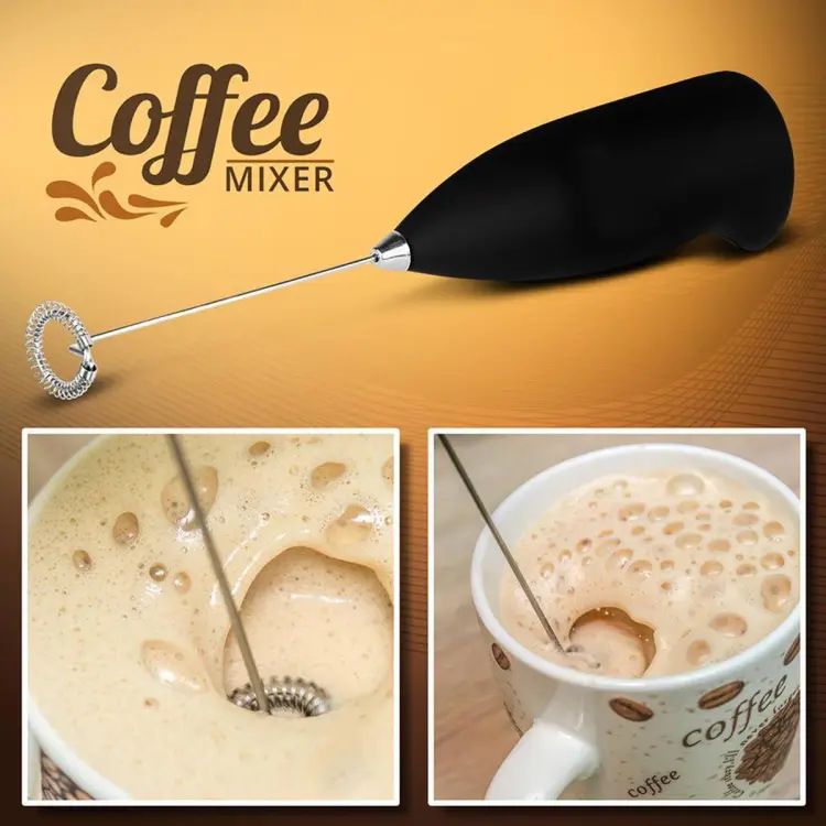 3 pieces Coffee, Milk, Egg Beater Electric Whisk Mixer, Battery Cell Operated