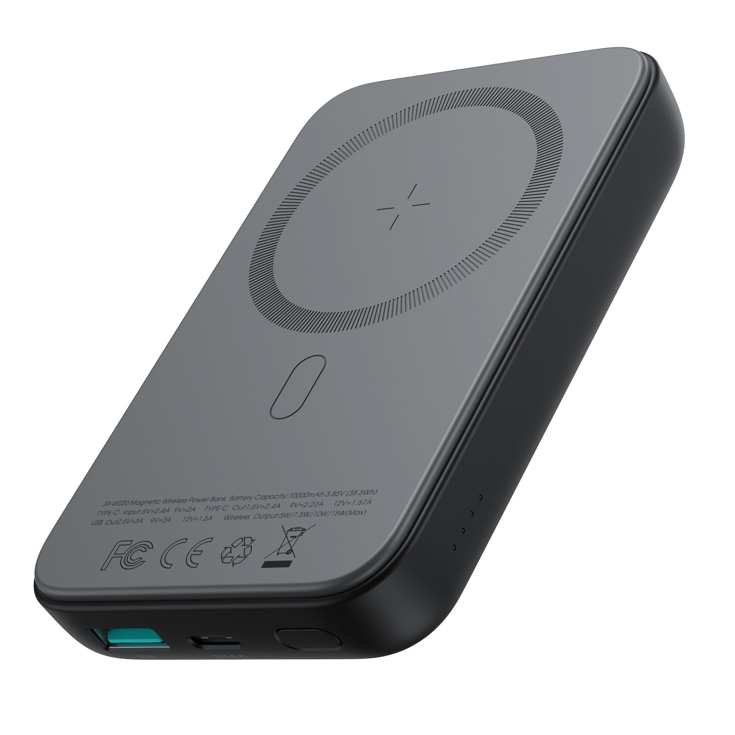 Joyroom Jr-w020 20w Wireless Power Bank 10000mah Black