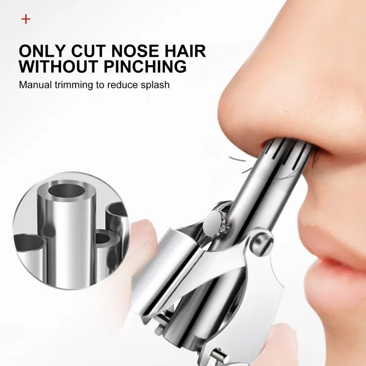 3 pieces Manual Nose Hair Trimmer Mini Portable Stainless Steel