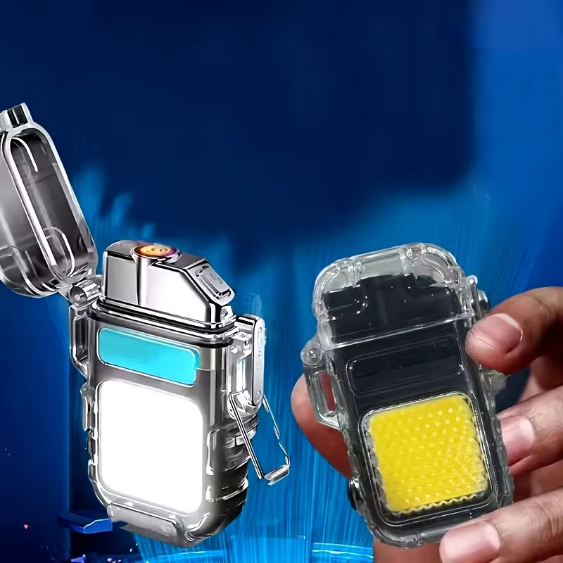 Rechargeable Electronic Ignition Lighter with LED Flash Light