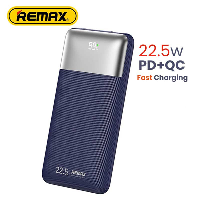REMAX Kiyuan Series 20W+22.5W PD+QC Fast Charging Power Bank 10000mAh RPP-5 White, Black & Dark Blue