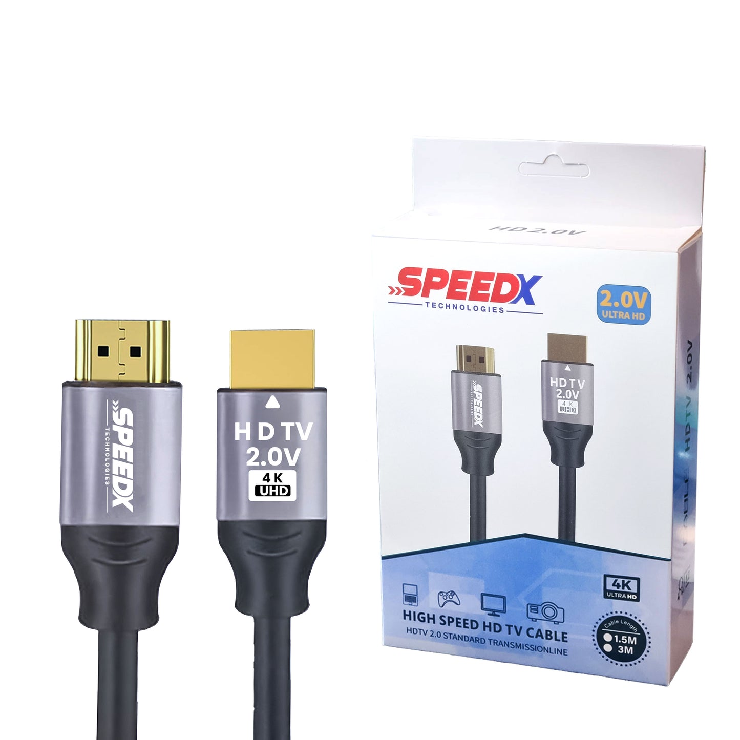 Speed-X 2.0V HDMI Premium cable Ultra HD 4k 1.5m