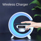 New Model Table Lamp Speaker with Wireless Charging, Colorful RGB Lights, Seven-Color LED Lamp, Multifunctional Hi-Fi Speaker with Time Display And Alarm Clock Function, Supports TF Card Playback.