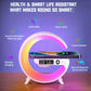 New Model Table Lamp Speaker with Wireless Charging, Colorful RGB Lights, Seven-Color LED Lamp, Multifunctional Hi-Fi Speaker with Time Display And Alarm Clock Function, Supports TF Card Playback.