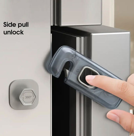 2 pieces Tosee Safety Cabinet Locks – 5-Star Rated, EU Standard Child-Safe Sliding Locks for Cabinets, Doors & Fridges | No Drilling | Easy to Use & Remove | Durable Plastic | Modern Home Safety Design