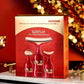 GuShiYuta 3-in-1 Beauty Device – Facial, Eye & Neck Massager with Heat, Red & Golden Design, Ergonomic Handle, Battery-Powered, Portable & Elegant, Ideal Personal Massager for Home Use