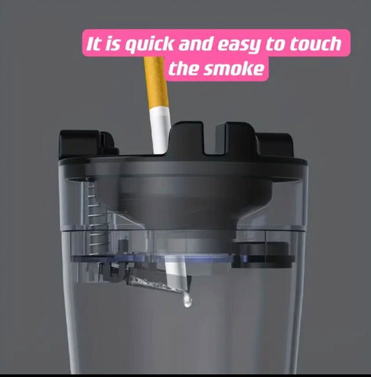 2 pieces Portable Ashtray with Water Tank – Quick & Easy Smoke Extinguishing, Windproof Design for Home & Office Use, ABS & Stainless Steel, Transparent Top for Monitoring Water Level, Smoke Extinguishing Tool | Modern Ashtray | Abs Material, Car Ashtray.