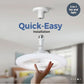 10-Inch LED Bulb Fan with Light – 50W, Remote-Controlled, 3-Speed, 3 Color Modes (3000K–6500K), E26 Socket | Dimmable, Wireless Ceiling Fan for Bedroom, Kitchen, Closet | Modern White Design