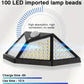 New 100LED wall mounted motion sensor light, intelligent light sensor, solar charging, brightness automatic adjustment, outdoor solar sensor light, four side luminous human sensor wall light. Best for Boundry wall, main gate, backyard.
