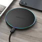 Round Wireless Charger Stand, 15W Fast Charging Dock Phone Charger, Adaptive LED Wireless Charging Station for iPhone 16 15 14 13 12 11 9 8 XR, S25 S23 S22 S21 S10 S9, for 3/2/Pro