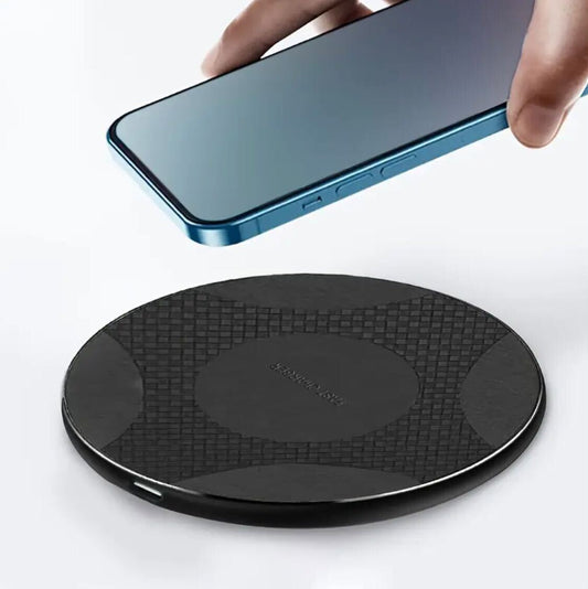 Round Wireless Charger Stand, 15W Fast Charging Dock Phone Charger, Adaptive LED Wireless Charging Station for iPhone 16 15 14 13 12 11 9 8 XR, S25 S23 S22 S21 S10 S9, for 3/2/Pro