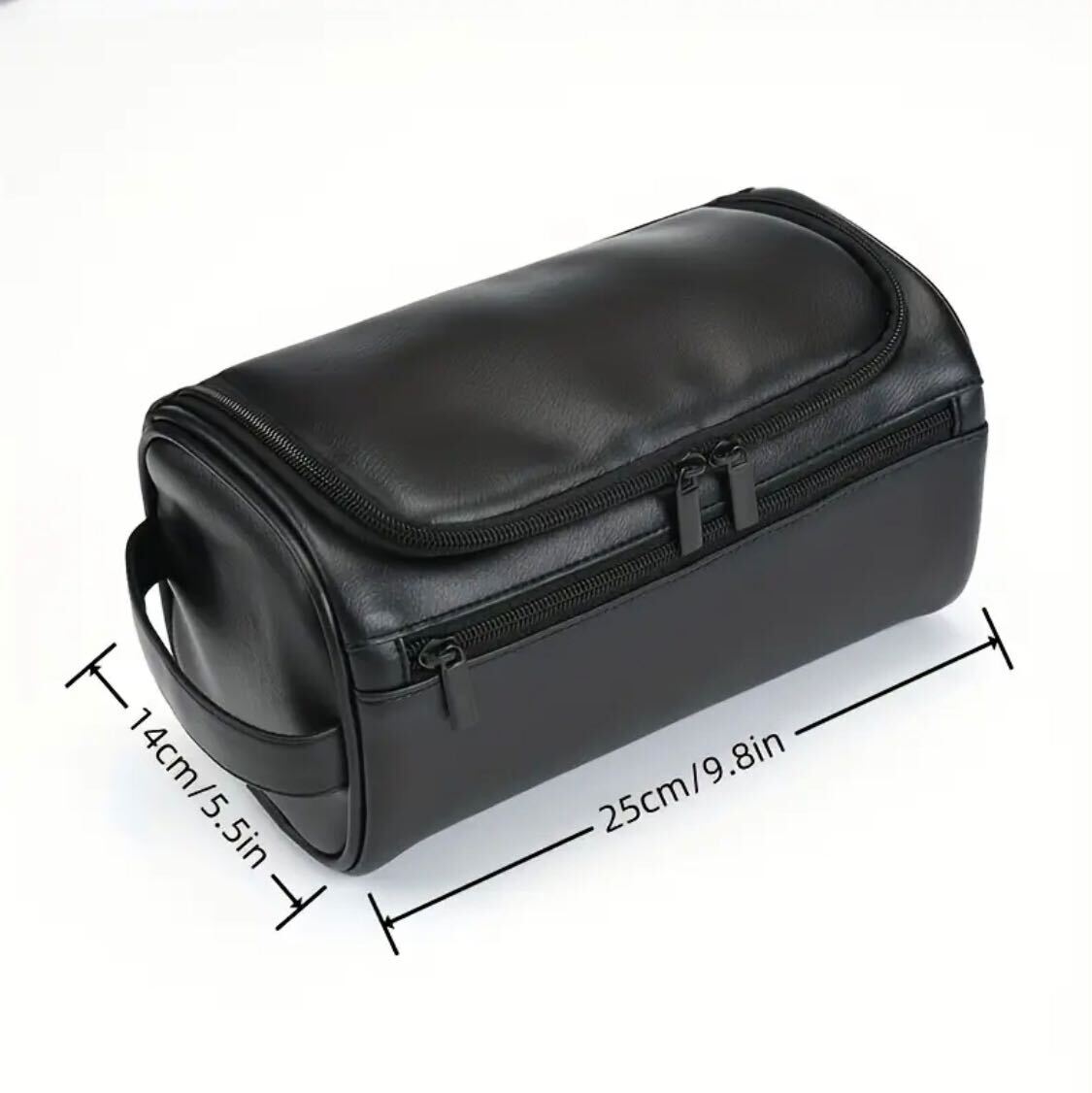 Large Capacity Toiletry Bag for Men - Durable PU, Lightweight & Spill-Proof Travel Organizer with Zipper Closure, Multiple Compartments & Handles - Perfect Christmas or Birthday Gift for Dad, Husband, Grandpa, Lover, Classmate - Dark Brown