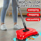 4 pieces Multi-Function Manual Broom and Vacuum Combo – Long Handle Design with Automatic Deep Cleaning System for Efficient Sweeping, Mopping, and Dusting – Suitable for Hardwood Floors, Tile Surfaces, Kitchens, and Offices, Ideal for 5 Rooms.