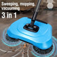 4 pieces Multi-Function Manual Broom and Vacuum Combo – Long Handle Design with Automatic Deep Cleaning System for Efficient Sweeping, Mopping, and Dusting – Suitable for Hardwood Floors, Tile Surfaces, Kitchens, and Offices, Ideal for 5 Rooms.
