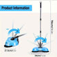 4 pieces Multi-Function Manual Broom and Vacuum Combo – Long Handle Design with Automatic Deep Cleaning System for Efficient Sweeping, Mopping, and Dusting – Suitable for Hardwood Floors, Tile Surfaces, Kitchens, and Offices, Ideal for 5 Rooms.