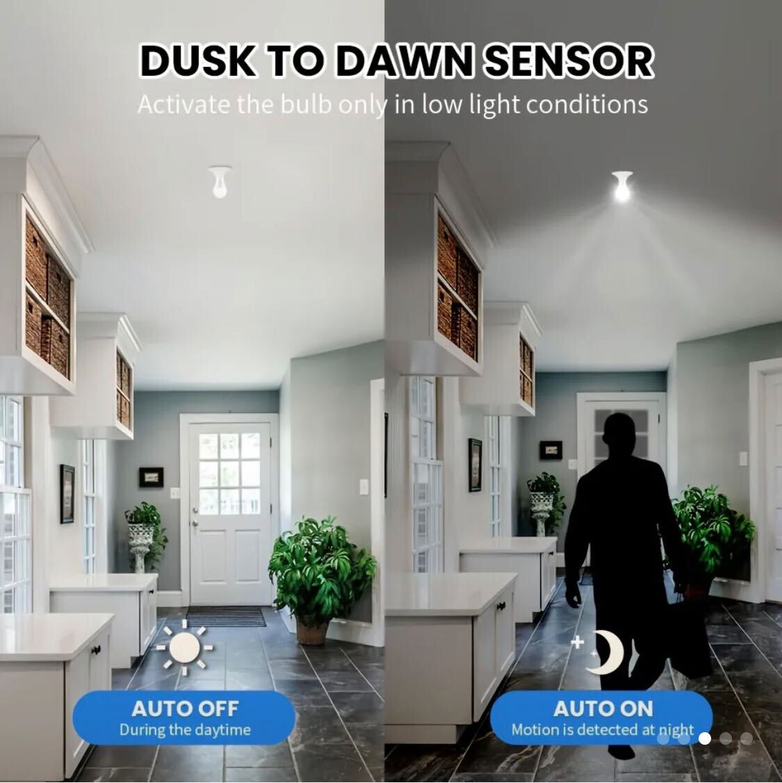 10 pieces EU Standard Warm White Motion Sensor LED Light Bulb 175-265V 12W E27 for Home Suitable for Living Room Kitchen Bathroom Supermarket Restaurant Checkroom.