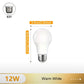 10 pieces EU Standard Warm White Motion Sensor LED Light Bulb 175-265V 12W E27 for Home Suitable for Living Room Kitchen Bathroom Supermarket Restaurant Checkroom.