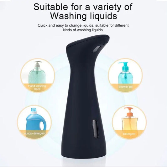 3 pieces High-Quality EU Standard Automatic Soap Dispenser – Touchless, Battery Operated | Wall-Mounted/Countertop | For Soap, Lotion, Shampoo | Sleek Black/White | Ideal for Bathroom, Kitchen,