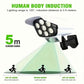 2pcs Outdoor Simulated Surveillance Lights – Motion Sensor, No Camera, Auto On at Dusk, Easy Install, No Wiring, 1200mAh Battery | For Yard, Garden Gate, Garage, Pathways | Security Light