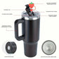 BIGRD 100% Original 40oz Tumbler Smoke Blue with Handle and Straw, 100% Leak-Proof Travel Mug, Stainless Steel Double Wall Vacuum Insulated Coffee Cup, Includes Accessories:2 In 1 Lid, Steel Straw, Cleaner, Carrying Bag, Silicone dust cap