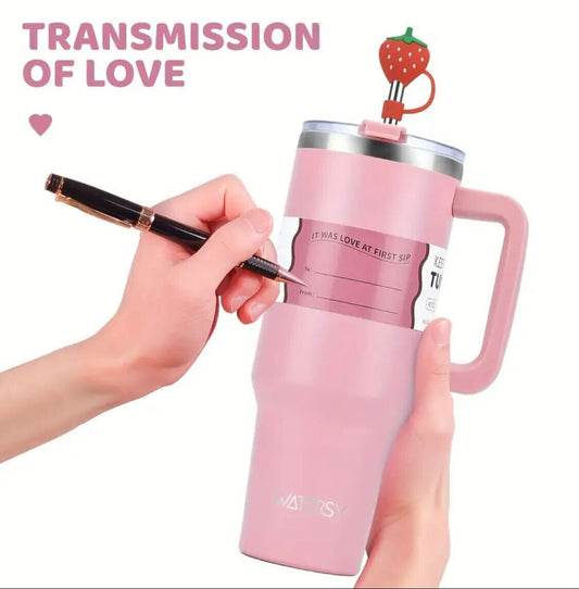 WATERSY 30oz Tumbler – 100% Original 304 Stainless Steel, Vacuum Insulated, Leak-Proof 2-in-1 Lid, Straw & Brush Included, Dishwasher Safe, Durable Red Drinkware, Ideal Gift Option