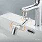 2 pieces 1080 ° rotating bathroom faucet nozzle, Silvery design, designed to save water, extend kitchen faucet, robot arm for washbasin, and home renovation sink accessory, suitable for RV bathroom faucet.