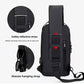 5 pieces Men's Motorcycle Crossbody Bag – Lockable USB Cable Slot, Adjustable Strap, Waterproof, Multi-Compartment | Durable Black/Brown Design | Secure Zipper | Sleek & Strong for Daily Use