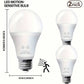 3 pieces Kasotile 9W Motion Sensor LED Bulb – EU Standard, E26 Base, 6000K Daylight, Dusk to Dawn Sensor | Hard-Wired Safety Light for Entryway, Porch, Hallway, Stairs, Indoor Ceiling & Wall Use (1 Pack)