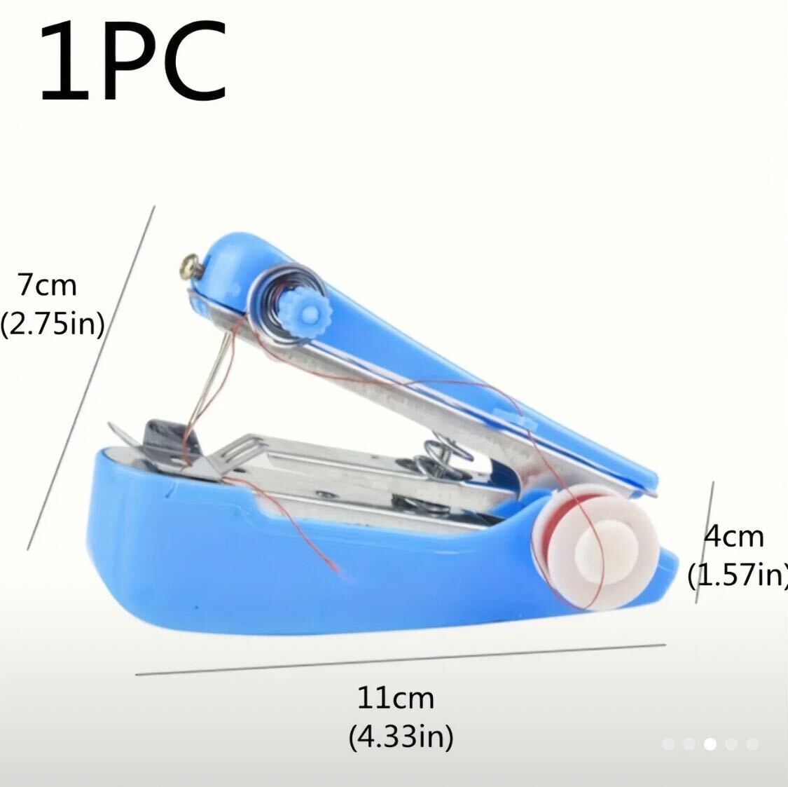 2 pieces Random Colour portable handheld sewing machine - compact and easy-to-use mini manual tool with adjustable tension knob, available in blue, red, white, pink - perfect for quick repairs and outdoor adventures.