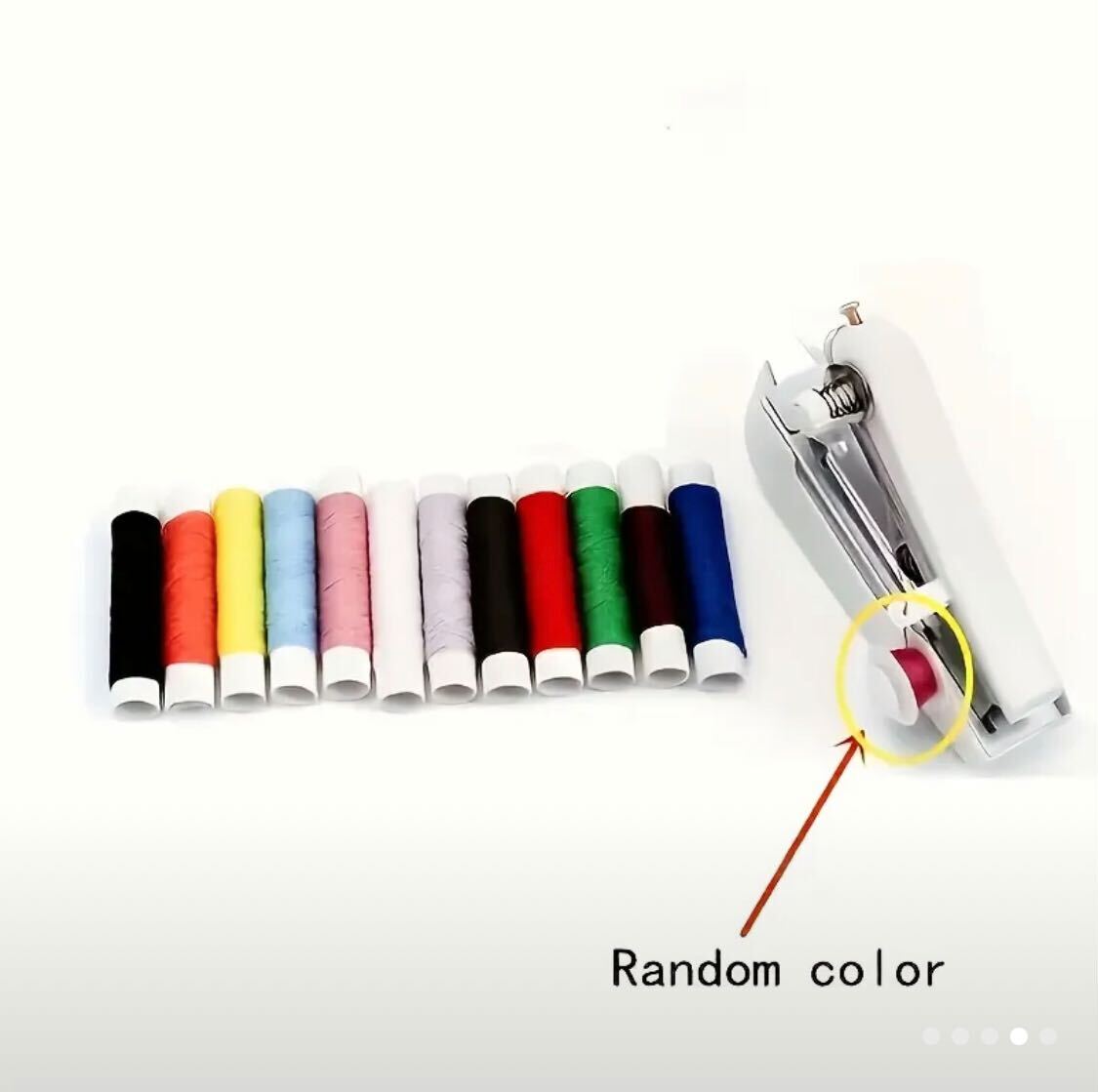 2 pieces Random Colour portable handheld sewing machine - compact and easy-to-use mini manual tool with adjustable tension knob, available in blue, red, white, pink - perfect for quick repairs and outdoor adventures.