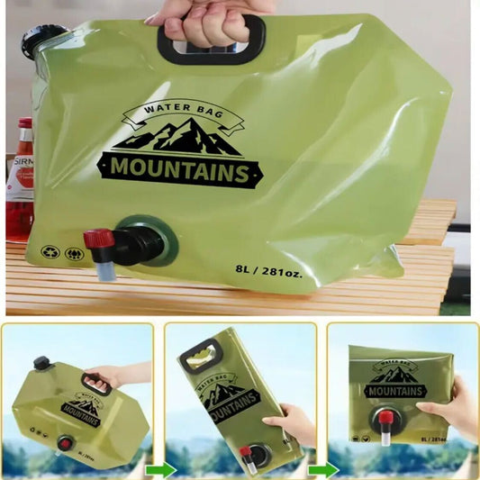 3 pieces High-Quality EU Standard Foldable Water Container – PBA-Free, Food Grade, Leak-Resistant with Faucet | Portable Water Bag for Camping, Hiking, Cycling & Outdoor Travel | Safe Drinking Solution