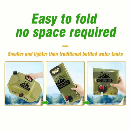 3 pieces High-Quality EU Standard Foldable Water Container – PBA-Free, Food Grade, Leak-Resistant with Faucet | Portable Water Bag for Camping, Hiking, Cycling & Outdoor Travel | Safe Drinking Solution