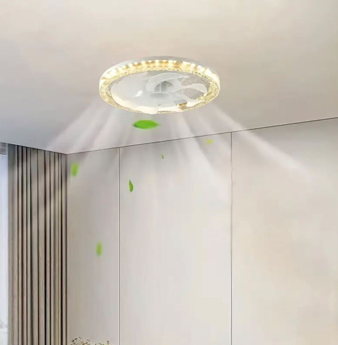 EU Standard Smart Ceiling/Wall Fan Light – E27 Holder, Remote Dimming & 4-Speed Wind Control | Lighting + Fan Combo for Bedroom, Kitchen, Bath, Living Room | Intelligent & Universal Design