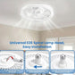 EU Standard Smart Ceiling/Wall Fan Light – E27 Holder, Remote Dimming & 4-Speed Wind Control | Lighting + Fan Combo for Bedroom, Kitchen, Bath, Living Room | Intelligent & Universal Design